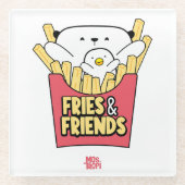 Posavasos│Fries and friends ガラスコースター (正面)
