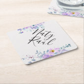 Posavasos Personalizados en tonos lilas ペーパーコースター (アングル)