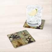 Posavasos personalizados originales Baphomet.  スクエアペーパーコースター (インサイチュ)