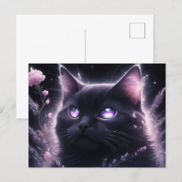 Poscards Chat Mauve ポストカード
