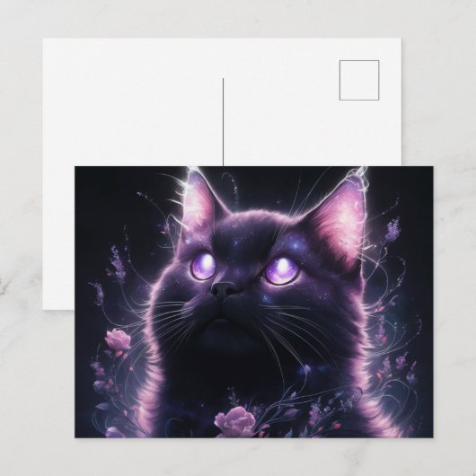 Poscards Chat Mauve 05 ポストカード (正面/裏面)