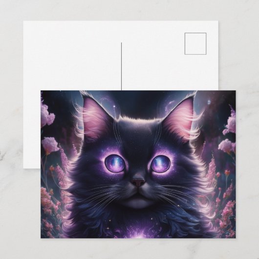 Poscards Chat Mauve 06 ポストカード (正面/裏面)