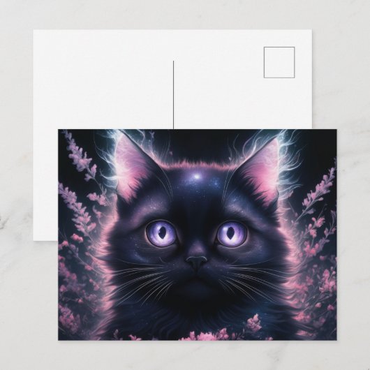 Poscards Chat Mauve 08 ポストカード (正面/裏面)