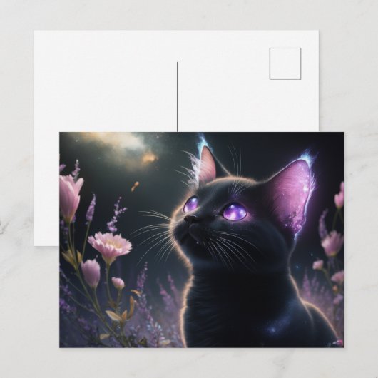 Poscards Chat Mauve 11 ポストカード (正面/裏面)