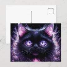 Poscards Chat Mauve 13