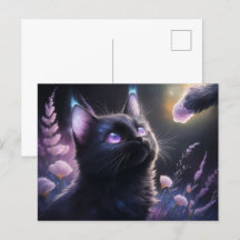 Poscards Chat Mauve 14