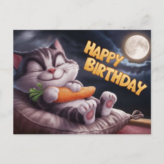 Poscards Happy Birthday Petit Chat ポストカード (正面)