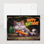 Poscards Happy Birthday Petit Chat 04 ポストカード (正面/裏面)