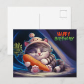 Poscards Happy Birthday Petit Chat 07 ポストカード (正面/裏面)
