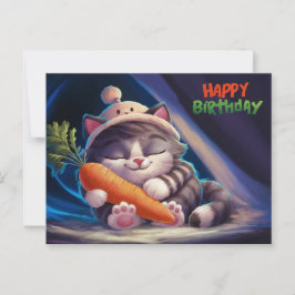 Poscards Happy Birthday Petit Chat 07 ポストカード