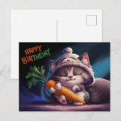 Poscards Happy Birthday Petit Chat 08 ポストカード (正面/裏面)