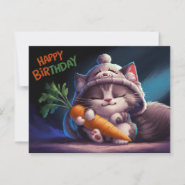 Poscards Happy Birthday Petit Chat 08 ポストカード