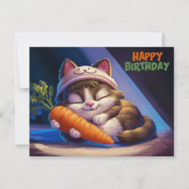 Poscards Happy Birthday Petit Chat 09 ポストカード