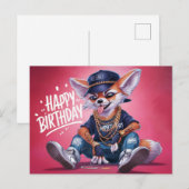 Poscards Happy Birthday Renard ポストカード (正面/裏面)