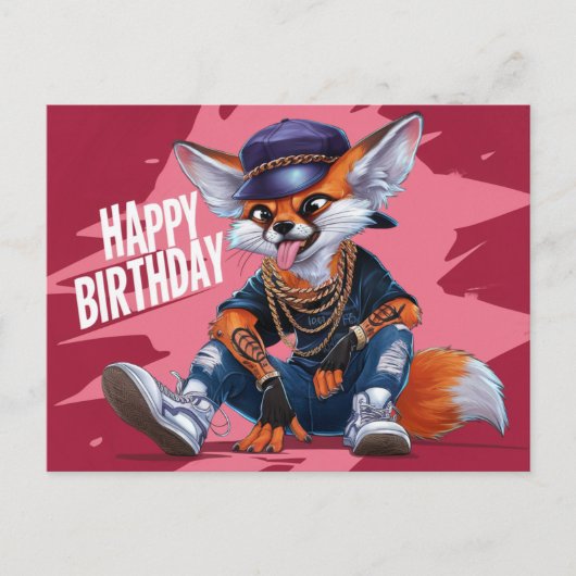 Poscards Happy Birthday Renard 05 ポストカード (正面)