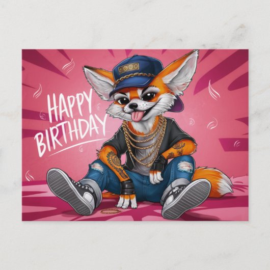 Poscards Happy Birthday Renard 06 ポストカード (正面)
