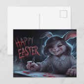 Poscards Happy Easter Femme Lapin 02 ポストカード (正面/裏面)
