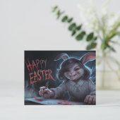Poscards Happy Easter Femme Lapin 02 ポストカード (スタンド正面)