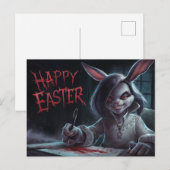 Poscards Happy Easter Femme Lapin 03 ポストカード (正面/裏面)
