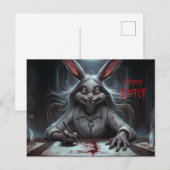 Poscards Happy Easter Femme Lapin 06 ポストカード (正面/裏面)