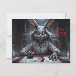 Poscards Happy Easter Femme Lapin 06 ポストカード