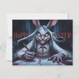 Poscards Happy Easter Femme Lapin 07 ポストカード