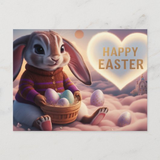 Poscards Happy Easter Lapin ポストカード (正面)