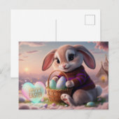 Poscards Happy Easter Lapin 02 ポストカード (正面/裏面)