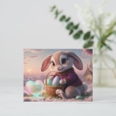 Poscards Happy Easter Lapin 02 ポストカード (スタンド正面)