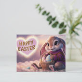 Poscards Happy Easter Lapin 03 ポストカード (スタンド正面)