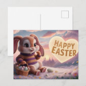 Poscards Happy Easter Lapin 04 ポストカード (正面/裏面)