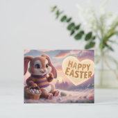 Poscards Happy Easter Lapin 04 ポストカード (スタンド正面)