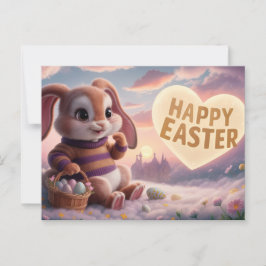 Poscards Happy Easter Lapin 04 ポストカード
