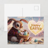 Poscards Happy Easter Lapin 05 ポストカード (正面/裏面)