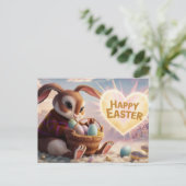 Poscards Happy Easter Lapin 05 ポストカード (スタンド正面)