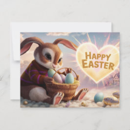 Poscards Happy Easter Lapin 05 ポストカード