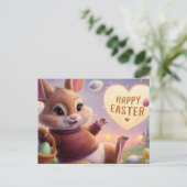 Poscards Happy Easter Lapin 07 ポストカード (スタンド正面)