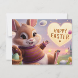 Poscards Happy Easter Lapin 07 ポストカード