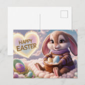 Poscards Happy Easter Lapin 08 ポストカード (正面/裏面)