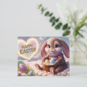 Poscards Happy Easter Lapin 08 ポストカード (スタンド正面)