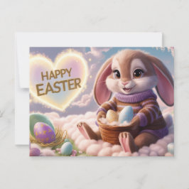 Poscards Happy Easter Lapin 08 ポストカード