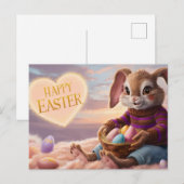 Poscards Happy Easter Lapin 09 ポストカード (正面/裏面)