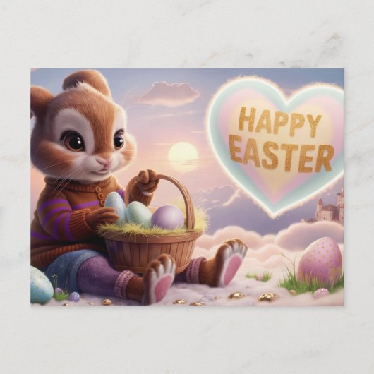Poscards Happy Easter Lapin 10 ポストカード (正面)