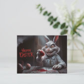 Poscards Happy Easter Lapin Oeuf Horror ポストカード (スタンド正面)