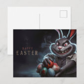 Poscards Happy Easter Lapin Oeuf Horror 02 ポストカード (正面/裏面)
