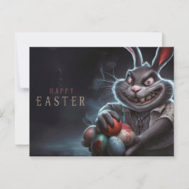 Poscards Happy Easter Lapin Oeuf Horror 02 ポストカード