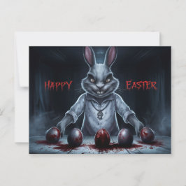 Poscards Happy Easter Lapin Oeuf Horror 03 ポストカード