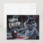 Poscards Happy Easter Lapin Oeuf Horror 04 ポストカード (正面/裏面)
