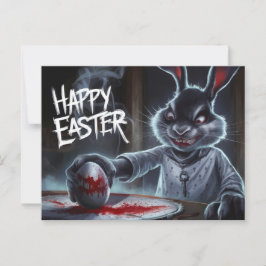 Poscards Happy Easter Lapin Oeuf Horror 04 ポストカード