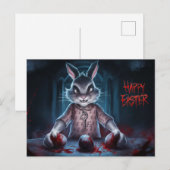 Poscards Happy Easter Lapin Oeuf Horror 05 ポストカード (正面/裏面)